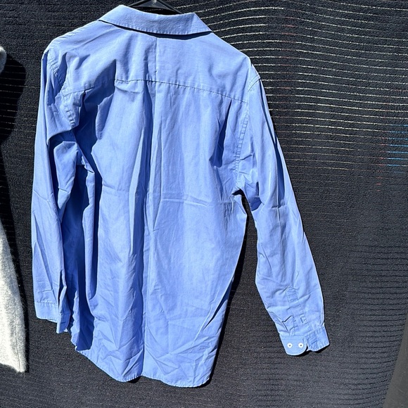 Vasanti Blue Button-Up Dress Shirt 16.5 Neck well-loved condition - Picture 7 of 7